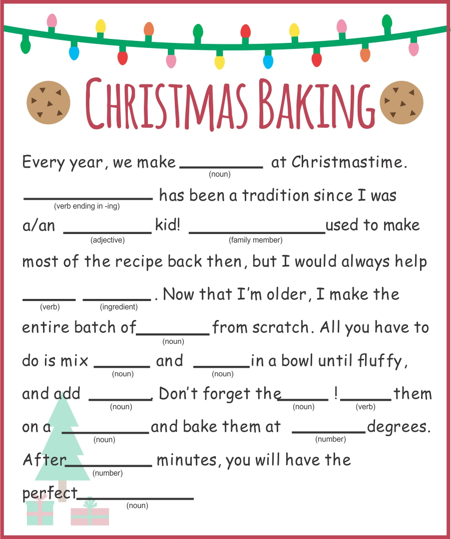 10 Best Blank Printable Christmas Mad Libs Printablee