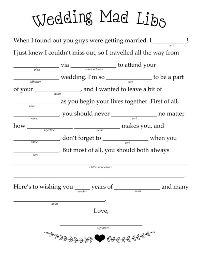 10 Best Love Letter Mad Libs Printable Printablee