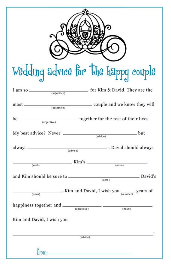 15 Mad Libs For Your Wedding BestBride101