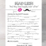 15 Mad Libs For Your Wedding Wedding Mad Libs Wedding Table Games