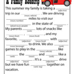 A Family Road Trip Printable Mad Lib Family Road Trips Road Trip