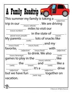 A Family Road Trip Printable Mad Lib Woo Jr Kids Activities Road