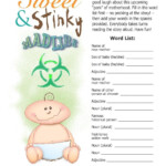 Baby Shower Sweet And Stinky Mad Libs