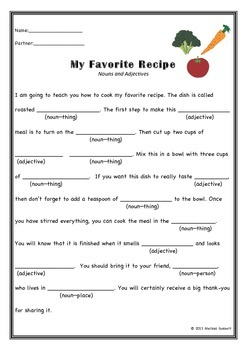 Basic Mad Lib Stories Noun Verb Adjective Set Of Four TpT