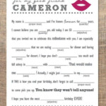 Birthday Advice Card Mad Libs LIPS By 2littleyellowbirds On Etsy