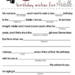 BIRTHDAY MAD LIBS 40th Birthday Party Games 40th Birthday Themes