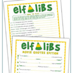 Buddy The Elf Mad Libs Christmas Movie Party Game Printable C100