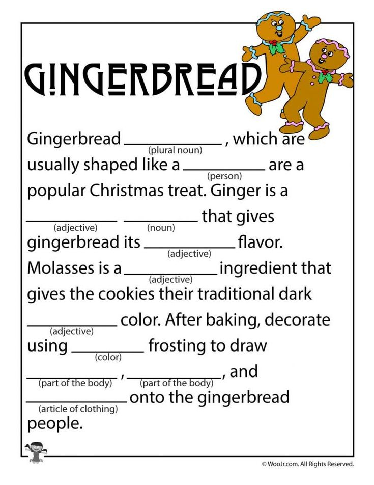 Christmas Mad Libs Printable Kids 1st Grade 2022 Printablemadlibs