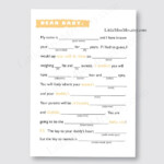 Dear Baby Printable Baby Shower Mad lib Game A Letter To Etsy