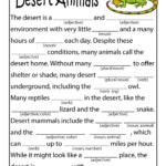 Desert Animals Printable Mad Lib Woo Jr Kids Activities Desert