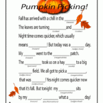 Fall Mad Libs Pumpkins Thanksgiving Mad Lib Pumpkin Classroom