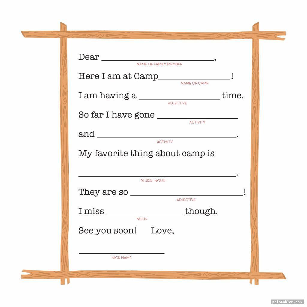 Free Mad Lib Template 5 Best Images Of Blank Printable Mad Libs 