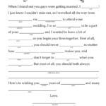 Free Printable Wedding Mad Libs POPSUGAR Smart Living