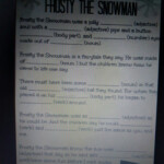 Frosty The Snowman Mad Lib Frosty The Snowmen Frosty Art Class