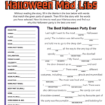 Halloween Mad Libs Form Fill Out And Sign Printable PDF Template