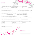 Love Story Mad Libs Printable Printable Word Searches