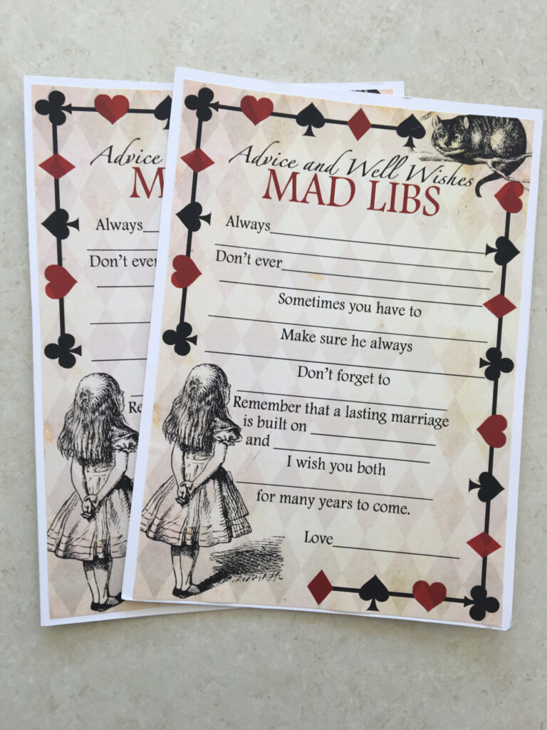 Mad Libs Printable Teens Alice 2022 Printablemadlibs