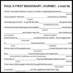 Paul 39 s 1st Journey Mad Lib Bible Crafts By Jenny