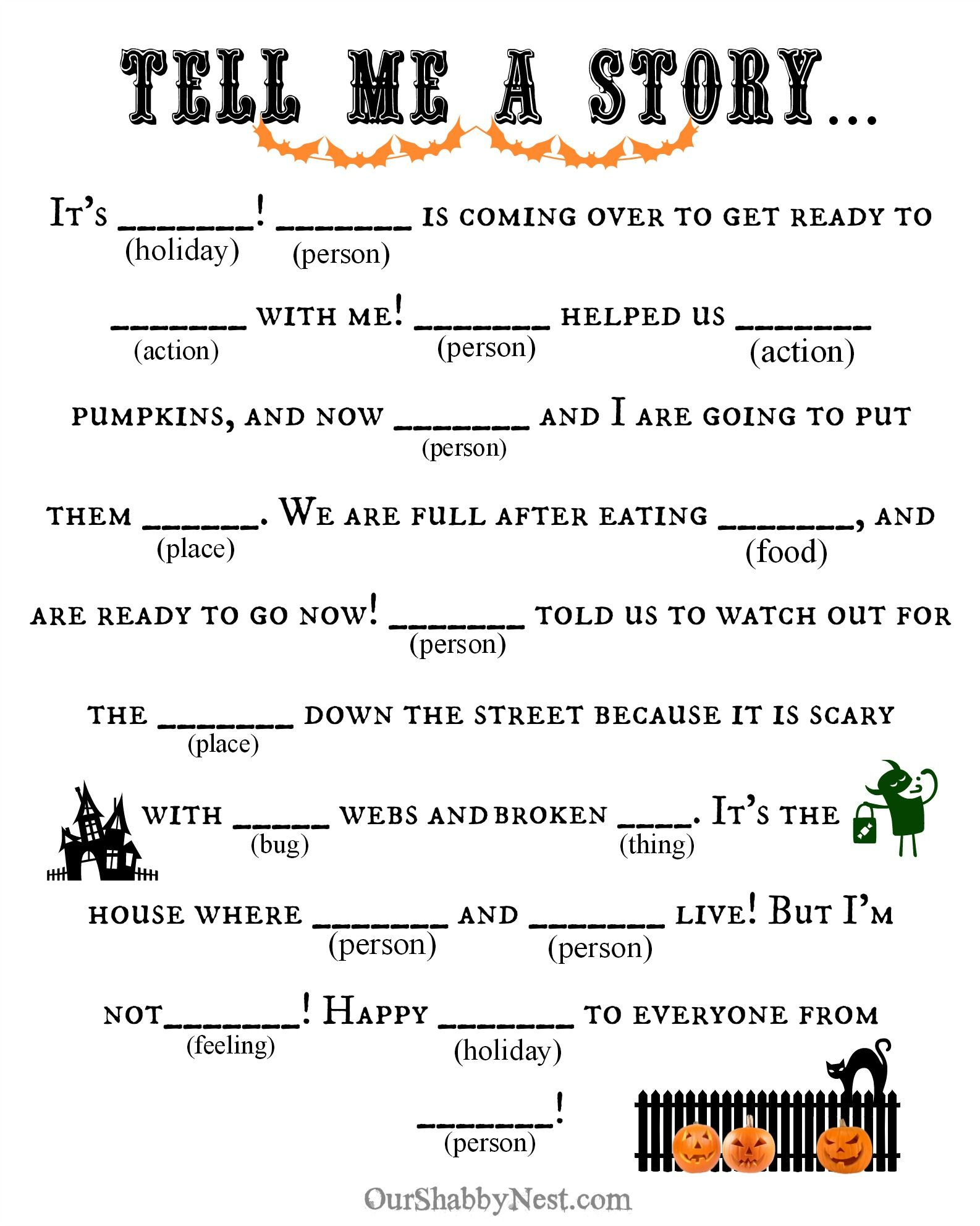 Printable Mad Libs For Kids Printable Template