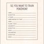 Printable Pokemon Mad Libs 2022 Printablemadlibs