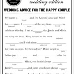 Printable Wedding Mad Lib A Fun Guest Book Alternative Etsy