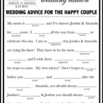 Printable Wedding Mad Libs A Fun Guest Book Alternative Etsy