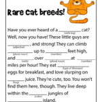Rare Cat Breeds Printable Ad Libs Woo Jr Kids Activities Children