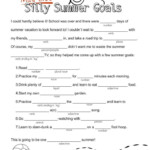 Silly Summer Goals Mad Lib Summertime Mad Libs Summer Kids