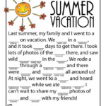 Summer Ad Libs English Activities For Kids Printable Mad Libs