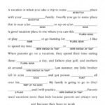 Summer Mad Lib FREE Printable Printable Mad Libs Mad Libs Road Trip