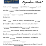 Superhero Mad Libs