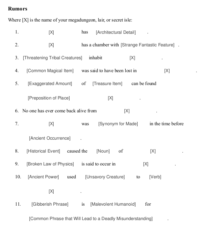 Telecanter 39 s Receding Rules Rumor Mad Libs Fillable PDF