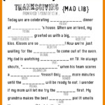 Thanksgiving Mad Libs Printable My Sister 39 s Suitcase Packed With