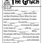 The Grinch Mad Lib School Christmas Party Grinch Party Grinch Stole