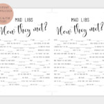 Wedding Mad Libs How They Met Story Printable Etsy UK