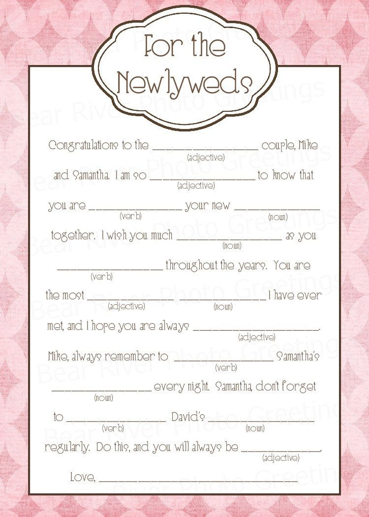 Weddinglibs Wedding Mad Libs Engagement Party Games Printable Mad Libs