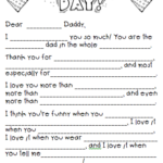 What The Teacher Wants Father 39 s Day Mad Libs