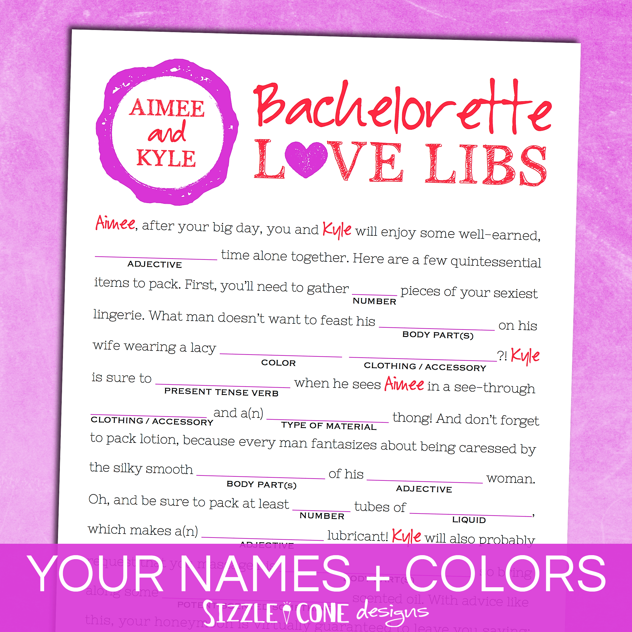 Bachelorette Mad Libs Free Printable PrintableTemplates