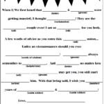 Engagement Party Mad Libs