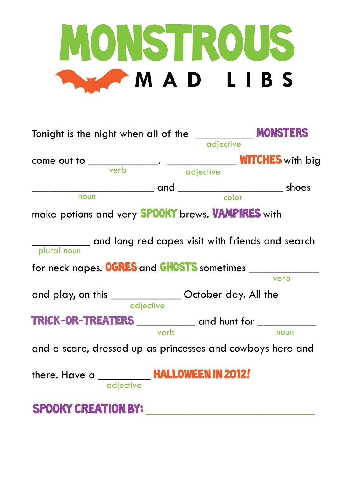 Fun Facts About Winter Mad Libs Mickeys Summer Vacation Mad Lib Free