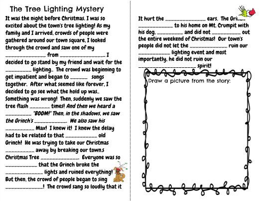 Grinchy Mystery Mad Lib Writing Activity 