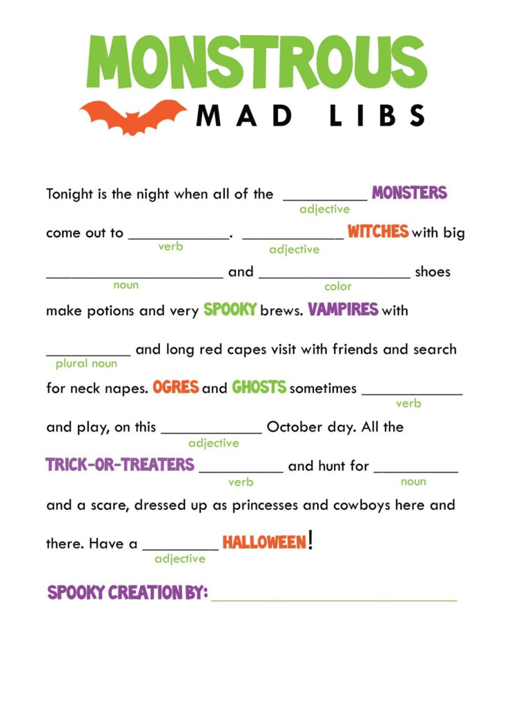 Mad Lib Printable That Are Eloquent Roy Blog