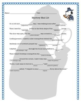 Mystery Mad Lib Mad Libs Lib Mystery Unit