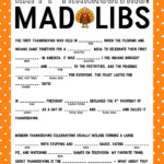 Thanksgiving Dinner Mad Lib Esl Mad Libs For Adults Free
