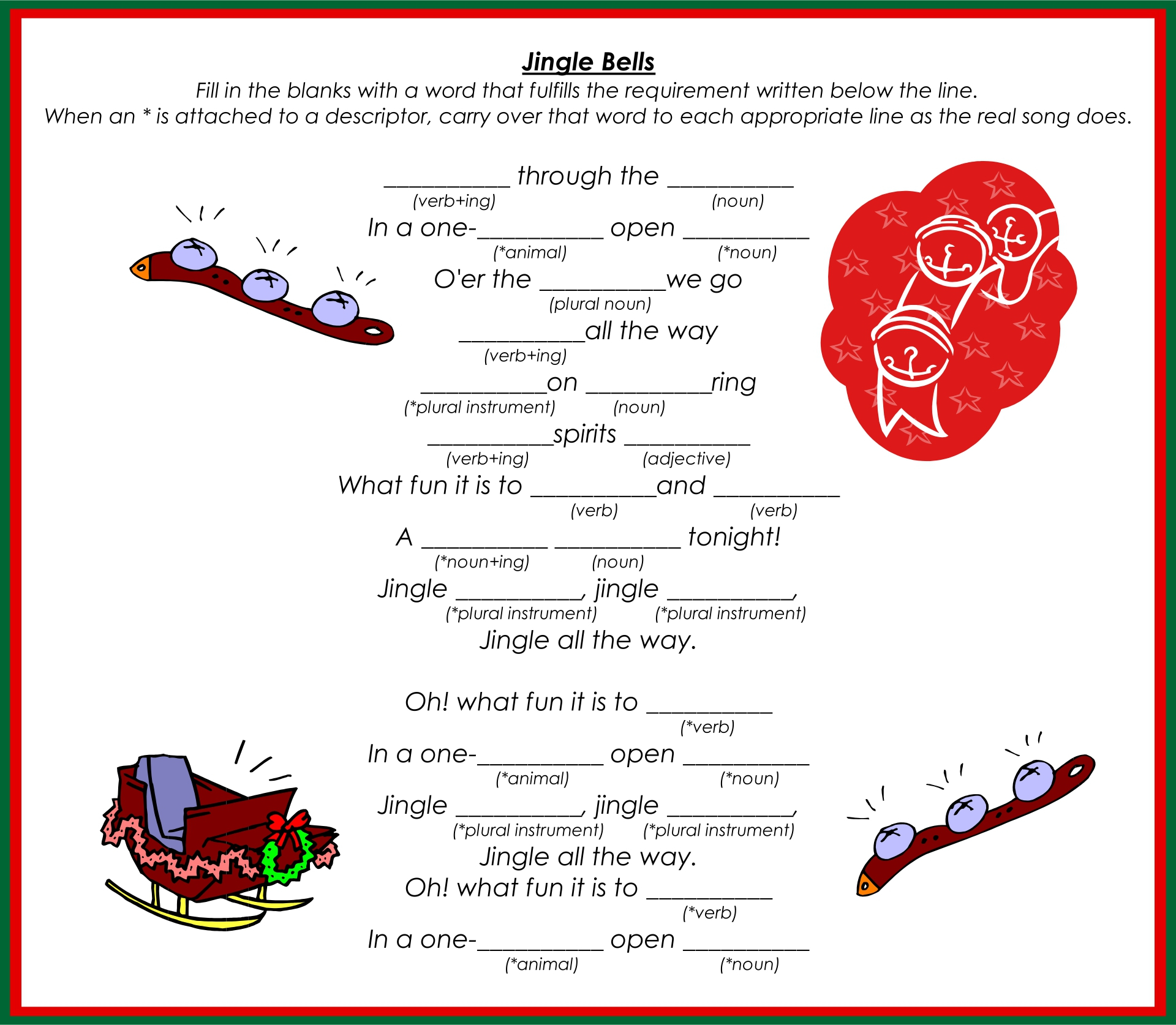 12 Best Printable Christmas Carol Mad Libs Printablee