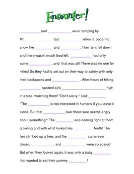 5th Grade Mad Libs Assessment By Megan Gaffney TpT