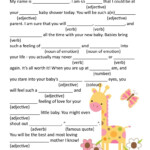Baby Shower Mad Libs Part 1 Baby Shower New Baby Products Baby