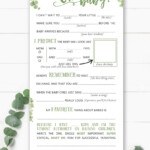 Baby Shower Mad Libs Printable Baby Shower Games Advice Etsy