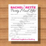 Bachelorette Party Mad Libs Printable Bachelorette Party Mad Etsy