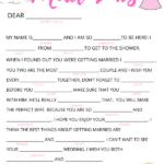 Bridal Mad Libs Free Printable